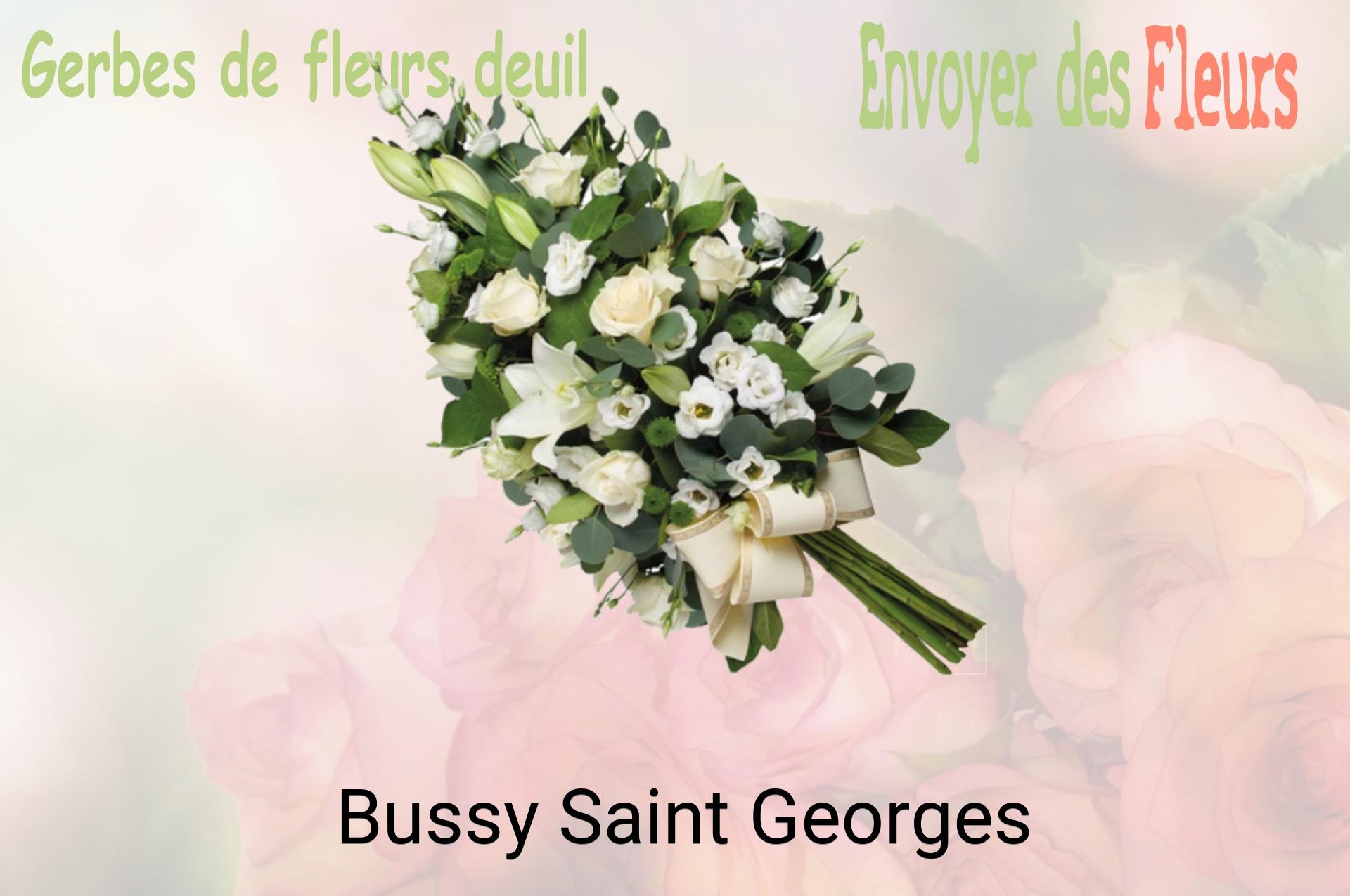 Gerbe de fleurs de deuil livrée à Bussy-Saint-Georges